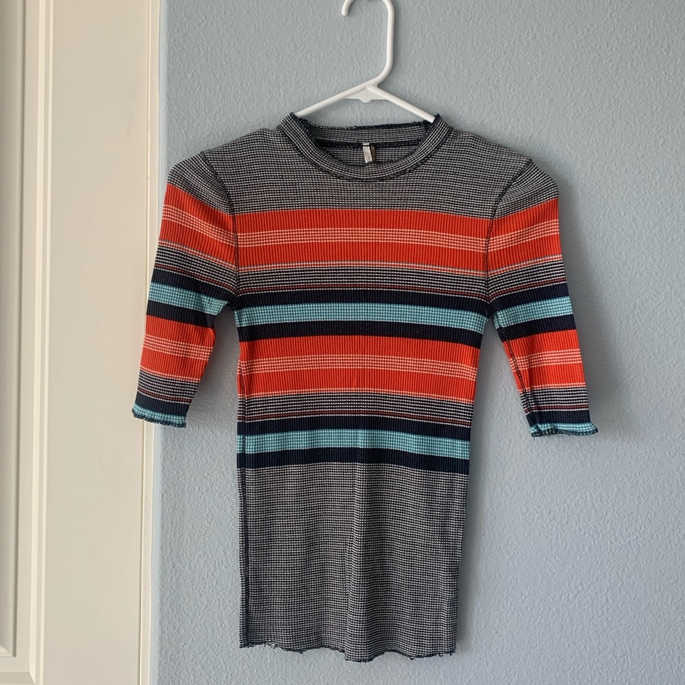Free People 7/8 sleeve shirt